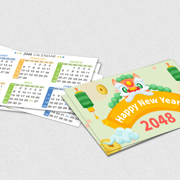 Hong Kong calendar cards with a sleek and simple design,  great tools for personal use or corporate promotion.