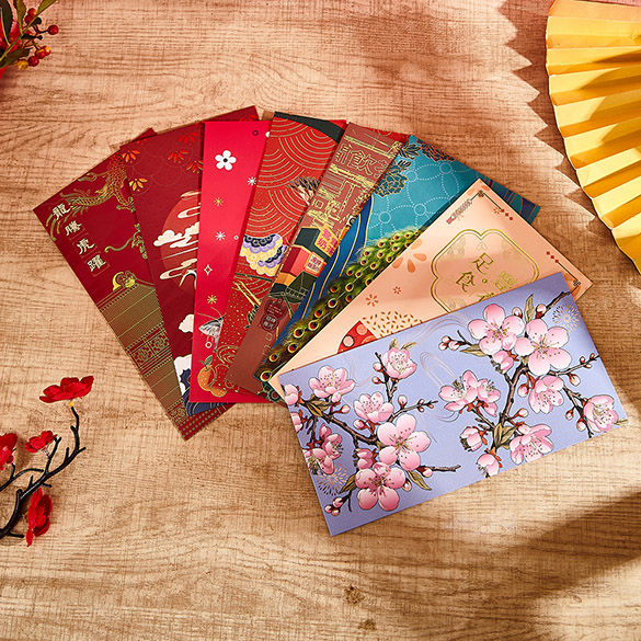 e-print offers exclusive extra-large red packets that combine 3D UV and embossed 3D gold finishing. These red packets are visually striking, capturing attention and showcasing unique details and craftsmanship.