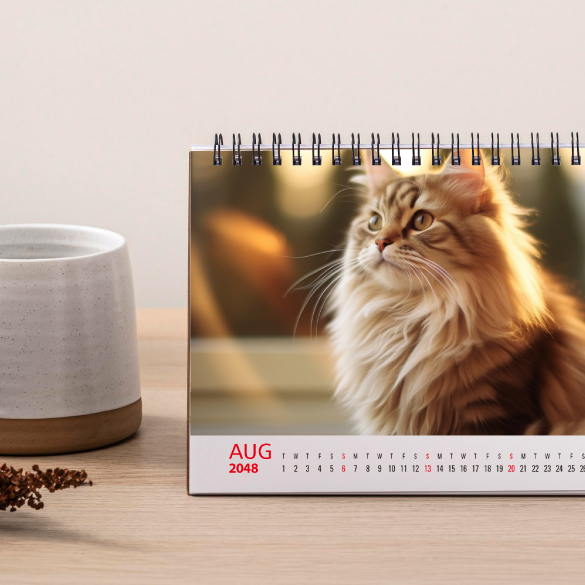 desk calendar suitable for Japanese companies, travel agencies, cafes, shopping centers, and promotional gifts.