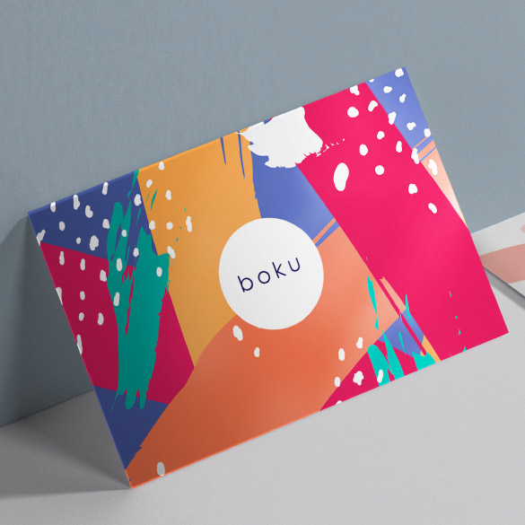 The busniess card is printed with matte laminared card, and the simple style presents generous and elegant, the other one is the cover of the card, which means it can be printed on double-sided .