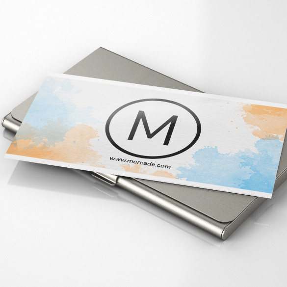 Matt Laminated Card showcasing company cover and logo.