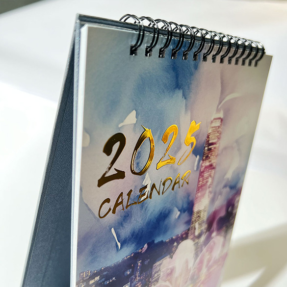desk calendar features the  Hong Kong public holidays and is printed on 250g white card for the cover and inner pages.