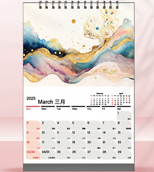 2025 Desk Calendar - Design Template