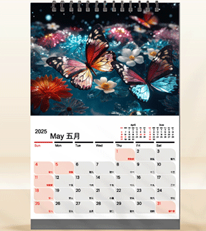 2025 Desk Calendar - Design Template